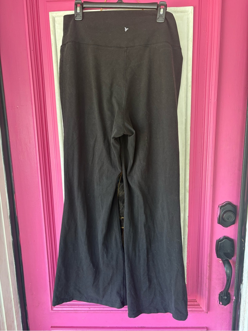 aerie Extra High-Waisted Super-Flare Pants - Black - Picture 9 of 9
